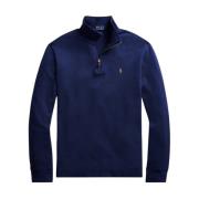 Polo Ralph Lauren Marinblå Estate-Rib Quarter-Zip Pullover Tröja Blue,...