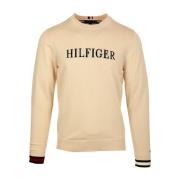 Tommy Hilfiger Logo Bomullströja Beige, Herr