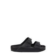 Birkenstock Naturläder Sandaler med Dubbla Remmar Black, Unisex