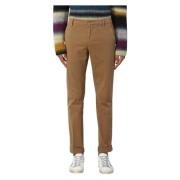 Dondup Slim-Fit Cropped Byxor Brown, Herr