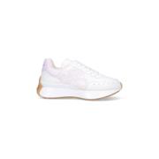 Alexander McQueen Vita Lädermode Sneakers för Kvinnor White, Dam