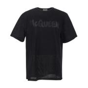 Alexander McQueen Urban Edge Mesh T-Shirt Black, Herr