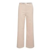 Part Two Perfekt Blek Straight-Leg Byxor Beige, Dam