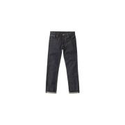 Nudie Jeans Selvedge Slim-fit Jeans Black, Herr