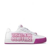 Versace Jeans Couture Snygga Lädersneakers White, Dam