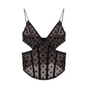 Misbhv Top med monogram Black, Dam