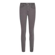 MOS Mosh Slim-Fit High-Waisted Colour Pant Byxor Gray, Dam