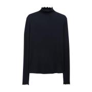 Filippa K Sheer Wool Mock Top Black, Dam