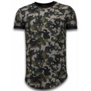 True Rise Kamouflerad Modernt Lång Passform - Herr T-Shirt - 111G Gree...