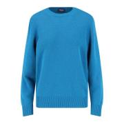 Drumohr Klassisk Crew Neck Sweater Blue, Herr