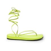 Bettina Vermillon Flat Sandals Yellow, Dam