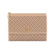 Elisabetta Franchi Stor Broderad Clutch Beige, Dam