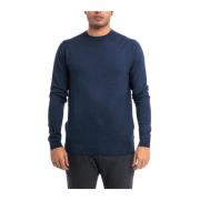 Aspesi Klassisk Crew Neck Sweater Blue, Herr