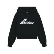We11Done Svarta Sweaters med Brev Symbol Black, Dam