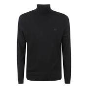 Sun68 Svarta Sweaters med Hög Krage Black, Herr