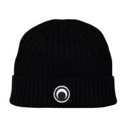 Marine Serre Mulesingfri Ull Beanie Black, Herr