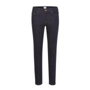 Saint Tropez Slim Fit Mörkblå Denim Jeans Blue, Dam