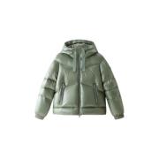 Woolrich Grå dunfyllda rockar med vattenavvisande nylon Gray, Dam