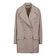 Tagliatore Beige Dubbelknäppt Peacoat Beige, Dam