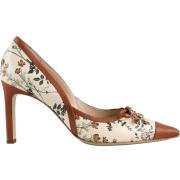 Högl Blomstertryck Pumps i Beige/Brun Beige, Dam