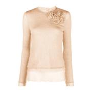 Ermanno Scervino Stickat Beige, Dam