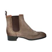 Santoni Blommiga Chelsea Boots Brown, Dam