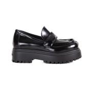 Le Silla Loafers med höjd sula Black, Dam