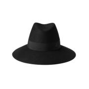 Maison Michel Vattentät bredbrättad ullfilt hatt Black, Herr