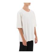 Lemaire Oversized T-shirt med ficka White, Herr