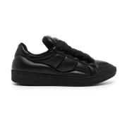 Lanvin Svarta Lädersneakers Black, Herr