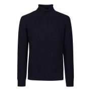 Kangra Navy Turtle Neck Sweater Black, Herr