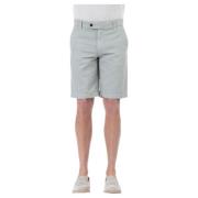 Eleventy Grön Bomull-Linne Bermuda Shorts Green, Herr