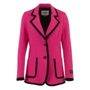 Msgm Oversized Amerikansk Stil Blazer Pink, Dam