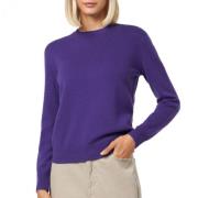 MC2 Saint Barth Crewneck Sweater med St. Barth Brodyr Purple, Dam