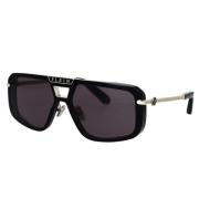 Philipp Plein Lyxiga solglasögon Legacy Spp008M 0700 Black, Unisex