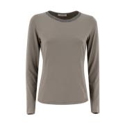 Le Tricot Perugia Round-neck Knitwear Gray, Dam