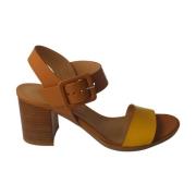 Nerogiardini Tan Mustard High Heel Sandals Brown, Dam