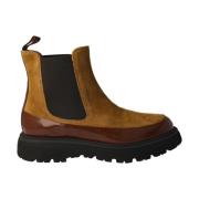 Calce Dam Chelsea boot i brun och kamel Brown, Dam