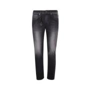 Incotex Svarta Division Jeans med Logo Black, Herr