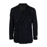 Doppiaa Dubbelknäppt ull-blazer Blue, Herr