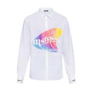 MSFTSrep Stilig Logoskjorta Uppgradering White, Herr