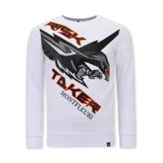 True Rise Crew Neck Tête d`Aigle - 3645 White, Herr