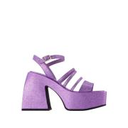 Nodaleto High Heel Sandals Purple, Dam