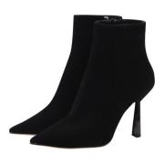 Lola Cruz Svart Mocka Ankelboot med Sidoficka Black, Dam