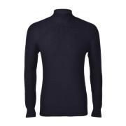 Gran Sasso Turtlenecks Blue, Herr