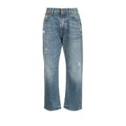 R13 Bomulls Boyfriend Jeans Blue, Dam