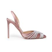 Aquazzura Rosa Juvel Slingback Stilettklackar Pink, Dam