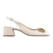 Högl Beige Läder Mary Pumps Beige, Dam