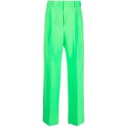 Msgm Wide Trousers Green, Dam