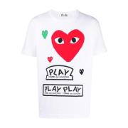 Comme des Garçons Play T-Shirts White, Herr